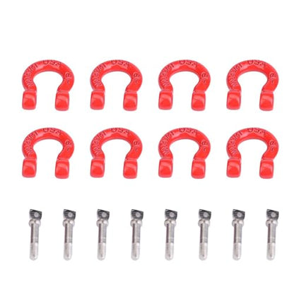 RC Metal Locking Latch, Easy Disassembly, Set of 8 Tow Shackles, Suitable for RC Parts for TF2, D90, Lightweight