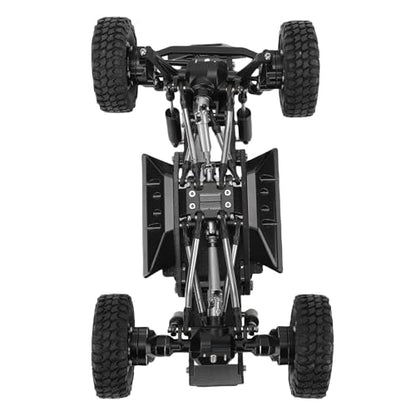 Asixxsix RC Crawler Chassis Frame Kit, Lightweight Strong Modular Design RC Upgrade Parts, Composite Material Chassis Frame Kit with Easy Installation for Ascent 18 1/18 Crawler (Black) - color: Black