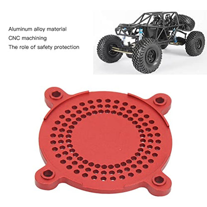 RC Fan Cover 50mm Aluminum Alloy CNC Machining ESC Cooling Fan Cover, Lightweight Protective Cover for RC Car ESC with Enhanced Heat Dissipation and Rugged Design (Red) - color: Red