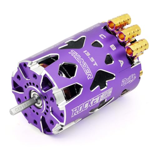 Surpass Hobby 13.5T Brushless Motor Thunder Power 540 Competition Sensored Motor for 1/10th RC Drift Car(Purple 13.5T) - style: Thunder-Drift-Purple 13.5T