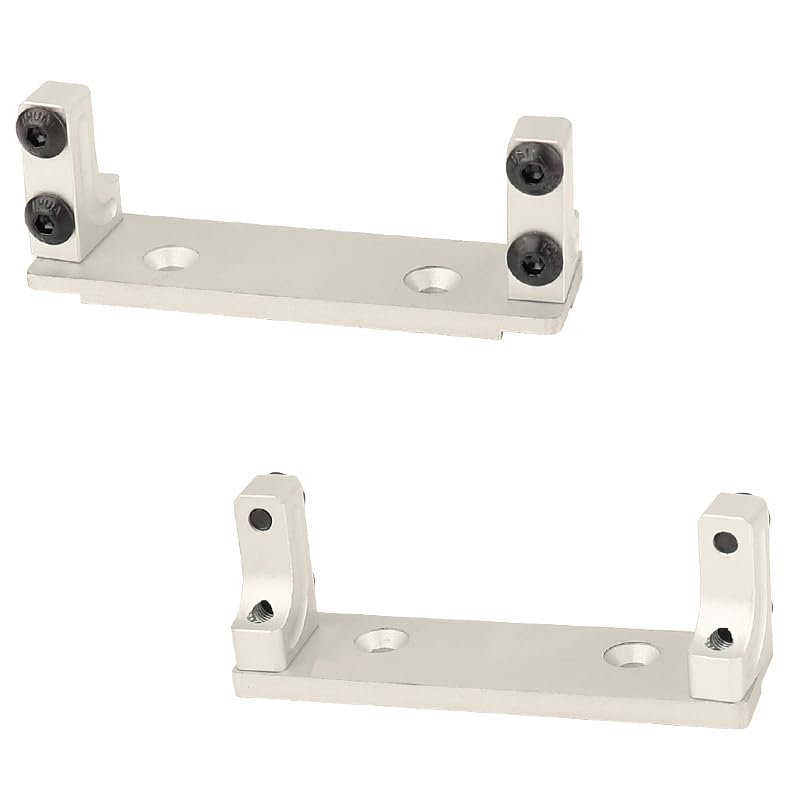 1/10 Metal Alloy Front Axle Servo Mount Holder Servo Fixed Bracket for AXI03004 Capra 1.9 RC Car Alloy Upgrade Parts (Silver) - color: Silver