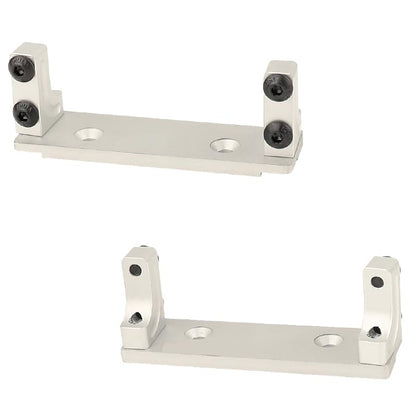 1/10 Metal Alloy Front Axle Servo Mount Holder Servo Fixed Bracket for AXI03004 Capra 1.9 RC Car Alloy Upgrade Parts (Silver) - color: Silver