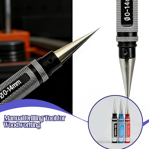 3 Pack Steel Metal 0-14mm Hole Puncher Reamer and Drill Hole Expander, 0–14mm Manual Hole Punch Reamer, Multipurpose Manual Hole Punch, for RC Car Truck Body Shell Connector