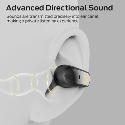 Monster AC228 Open Ear Headphones, 24-Hour Battery Life, IPX5 Water Resistant, Bluetooth 6.0, All-Day Comfort Fit, Wireless Clip on Earbuds Running & Cycling