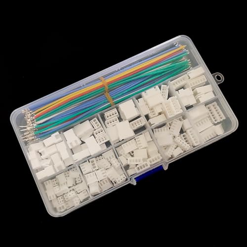 XH 2.54mm Connector Kit with 22AWG pre-Crimped Silicone Cables Wire and 2/3/4/5/6 Pin Male Female Housing JST-XH Adapter