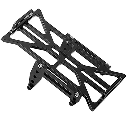RC Car Battery Mounting Plate Aluminum Alloy Tray Compatible with Axial SCX24 90081 C10 1 24 Silver Color Easy Installation and Disassembly (Black) - color: Black