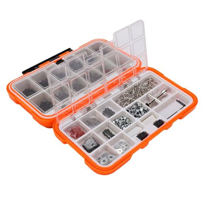 CHICIRIS RC Screw Kit, 537 Pieces Stainless Steel M3 M4 Screws Nuts Bolts Hardware Set with Double Sided Storage Box for 1/8 1/10 /12/16 Scale Remote Control Cars Trucks