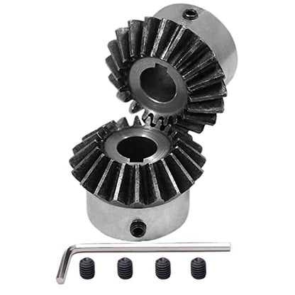 2Pcs Bevel Gear Tapered Bevel Pinion Gear Bevel Gears 2 Module 20 Teeth for Hardware Mechanical Rotation (20T 14mm Hole) - size: 20T 14mm Hole