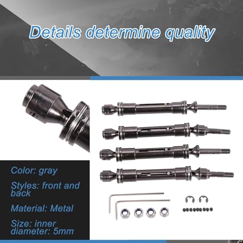for Traxxas 1/10 for Slash 4X4 for Stampede for VXL for 2WD 6851R 6851X 6852R 6852X CVD Drive Shaft Assembly Heavy Duty Front and RC Car Repair Kit