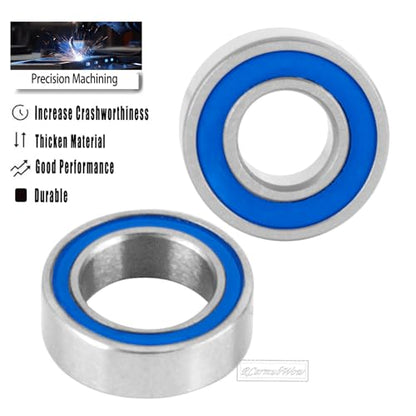 RC Bearings Kit Upgrades Part for 1/10 Slash 2WD,Slash 2WD BL-2S,Rustler 2WD,Stampede 2WD,Bandit 2WD RC Car,Metal Bearings Kit Hops Up,19pcs w/Bearing Tool,Navy Blue - color: Navy Blue(1set)