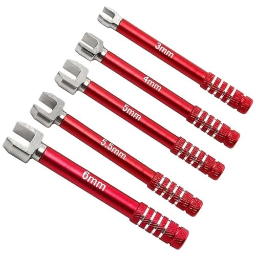RC Models For D339 Wrench Set Medium Professional RC Carbon Steel Open End Spanner Crawler Car Linkage Tuning Tool Accessory(5PCS-R) - color: 5pcs-r
