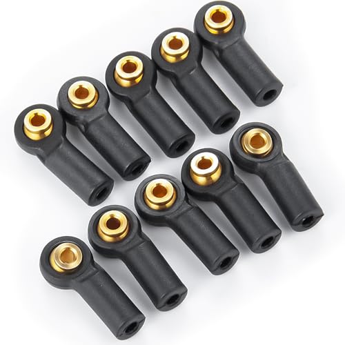 10PCS Plastic Tied Rod Ends Link Ball Joint Head Kit Replacement | For Axial 1/24 SCX24, RC Crawler Car, Upgrade Parts