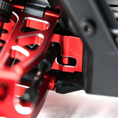 Hobby Aluminum Front and Rear Knuckle Arm Set Steering Set for ARRMA Mini Kraton 3S Speed Truck-ARA2508 Upgrades - Purple (Red Steering Set)