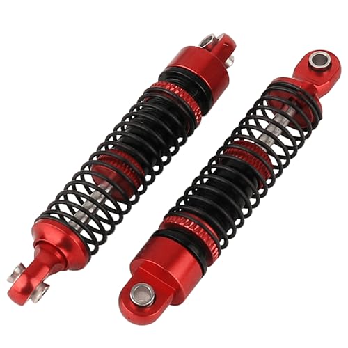 4PCS 53mm/59mm/65mm/78mm Aluminum Shocks Absorbers Oil Threaded Damper for 1/18 RC Crawler TRX4M TRX-4M Bronco Defender K10 Upgrade Parts (53mm-red) - color: 53mm-red