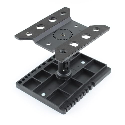 RC Stand Rotatable Workstation Adjustable Repair Stand Repair Tray Platform PP Material Rotation Feature Suitable for RC Car Truck Work