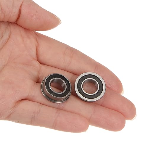 uxcell F689-2RS Flanged Ball Bearing 9x17x5mm Double Sealed Chrome Steel Flange Bearings, 10pcs - size: F689-2RS