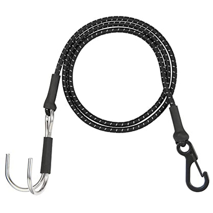 1Pcs 1/10 RC Crawler Kinetic Winch Strap, Escape Rope, Rescue Trailer Hook for Axial SCX10 Traxxas TRX4 Element RC (Black)