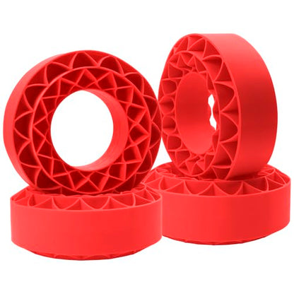 4Pack ShareGoo Silicone Rubber 1.9 RC Crawler Tire Foam Insert 108x42mm Compatible with Axial SCX10 90046 Traxxas TRX4 Redcat Gen7 Gen8 1/10 RC Crawler 1.9" Wheel Tires (Red) - color: Red