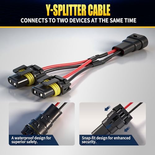 JHE 150W LED Light Bar Wiring Harness Kits,Wireless Remote Control Wiring Harness Kit for LED Light Bar/Fog Light/Pod Light/Work Light,16AWG,2KEYS