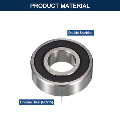 R18-2RS Deep Groove Ball Bearings, ID 1-1/8" x OD 2-1/8" x Width 1/2" Double Rubber Sealed Ball Bearing Pre-Lubricated Chrome Steel Z2 Lever 2pcs - size: R18-2RS 1-1/8"x2-1/8"x1/2"