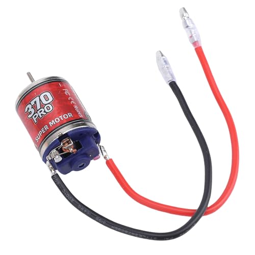 RC Brushed Motor, 45T 370 Stainless Steel High Torsion Copper DC Motor with 2 Way Bearing for Losi, Two Way for RC Car Boat