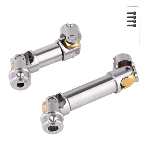 Hobbypark Drive Shafts Steel Metal for TRX4M 1/18 RC Crawler Upgrades Front Rear Center Shaft 2 Pieces