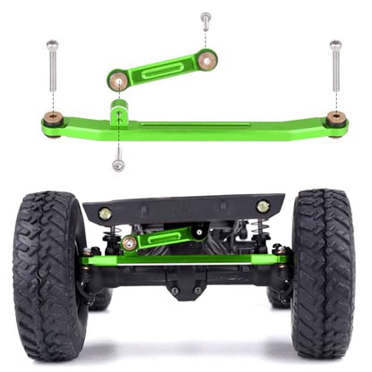 Steering Links Aluminum Steering Linkages for Axial SCX24 C10 Gladiator Bronco Wrangler Deadbolt (Green) - color: Green