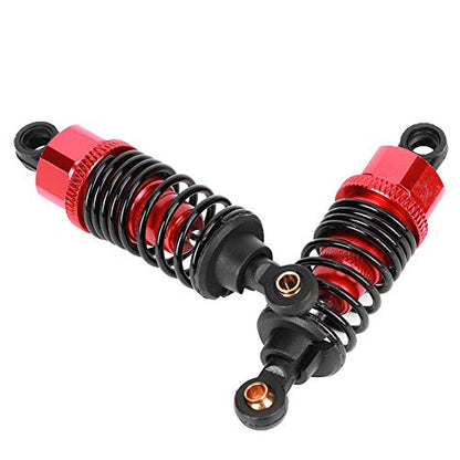 Shock Struts Damper, 2 Pcs Front Rear Shocks Damping Metal RC Car Upgrades Part Absorbers Oil Damper for 1/10 Flat RC Racing Car (60MM) - size: 60MM