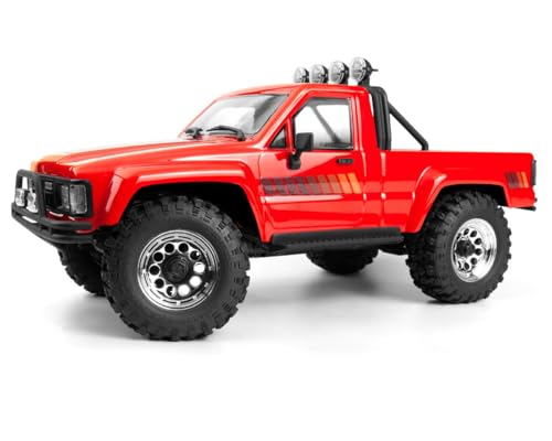 Helidirect HPI Venture18 Brushed 1985 Toyota Hilux SR5 1/18 RTR 4WD w/2.4GHz Radio TX, Battery & Charger - Remote Control Crawler, RC Rock Crawler 1/18 4WD Off-Road for Adults (Red (HPI160801)) - color: Red (Hpi160801)