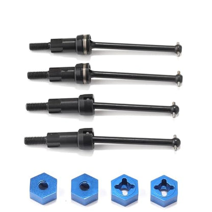Compatible with ARRMA for Mojave for GROM RC Car Upgrade Modification Parts Accessories Drive Shaft CVD Steel Wheel Nut RC Car DriveShafts(Black) - color: Black