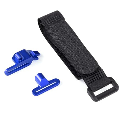 Aluminum Alloy Battery Holder Mount Hold-Down for Tra-xxas 1:16 Mini Maxx 4WD 1/1:10 Mini XRT VXL-3S Monster Truck Upgrades (Blue) - color: Blue