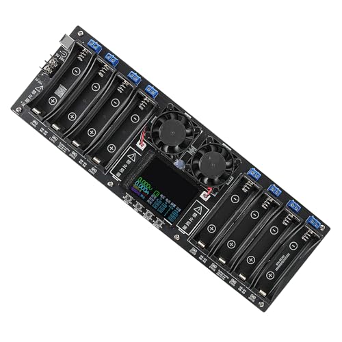 8 Channel 18650 Battery Capacity Tester, Automatic Charge Discharge Module with Internal Resistance Test for Flat Top Batteries, Type-C Powered Lithium Battery Analyzer - size: 8 channel