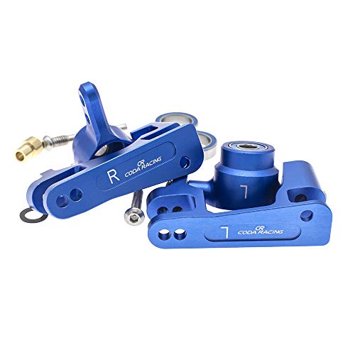 RC Alloy Caster Block&Steering Blocks for Traxxas 1/10 4X4 Slash, Stampede, Rustler 4WD -Replaces Part 6837 6832 - color: Navy Blue