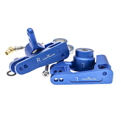 RC Alloy Caster Block&Steering Blocks for Traxxas 1/10 4X4 Slash, Stampede, Rustler 4WD -Replaces Part 6837 6832 - color: Navy Blue