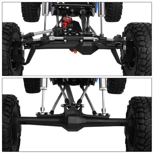 Nylon Front & Rear Portal Axle with Scale Hydraulic Ram for 1/10 RC Crawler Vanquish H10 Optic Capra UTB10 Upgrade