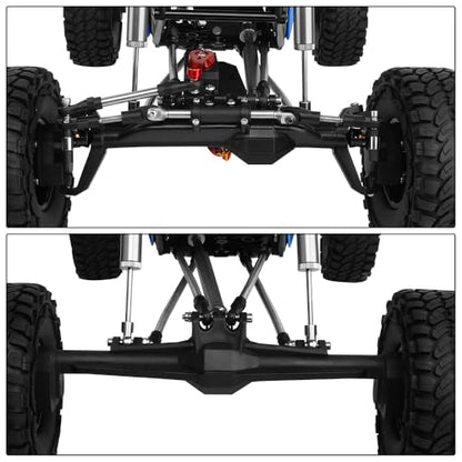 Nylon Front & Rear Portal Axle with Scale Hydraulic Ram for 1/10 RC Crawler Vanquish H10 Optic Capra UTB10 Upgrade