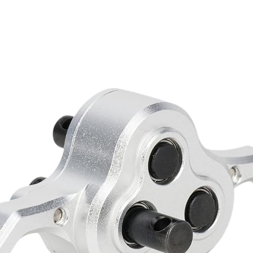 harayaa Model Car Transfer Case RC Rock Aluminum Alloy Car Gearbox Chassis Assembly Adjustable Carrier Bearing Metal Lightweight Crawler Replacement Suitable, Silver - color: Silver