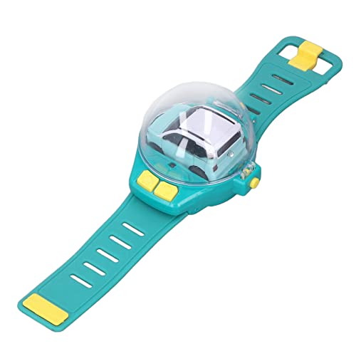 SIXRUN Mini Remote Control Car Watch Toy, USB Rechargeable, 30m Range, Silicone Strap, Green, for Boys and Girls Ages 3+ - color: Green