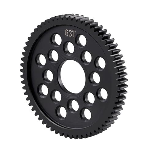 Steel High Speed Spur Gear 63T Main Gear for Tamiya All TT02 TT02B | RC Car Upgrade Parts - size: 63T