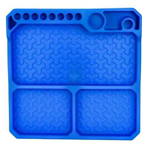 1/10 1/18 1/24 Rc Car Organizer Tray Silicone Tool Holder Storage Box 155x155mm Models Upgrade Replacement Modify Parts RC Car Repair Kit - color: Red