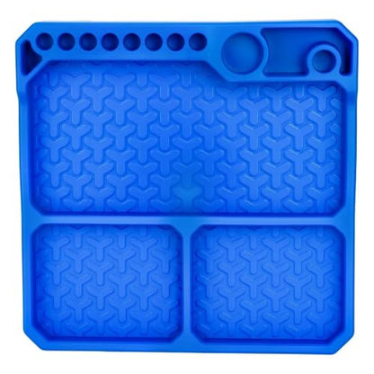 1/10 1/18 1/24 Rc Car Organizer Tray Silicone Tool Holder Storage Box 155x155mm Models Upgrade Replacement Modify Parts RC Car Repair Kit - color: Red