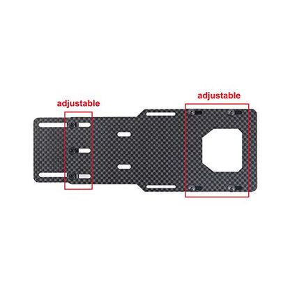 Replacement Part For Metal Carbon Fiber Lower Gravity Battery Tray Adjustable ESC Mount For 1/10 RC Crawler SCX10 II 90046 90047 Parts