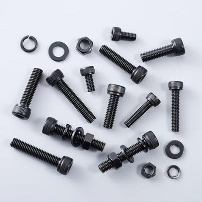 2196Pcs M2 M3 M4 M5 Screws Assortment Kit,Hex Socket Head Cap Screws Bolts Nuts Washer Set,12.9 Grade Alloy Steel,Black Oxide for 3D Printer,DIY Project - size: M2/3/4/5 2196PCS Socket Black