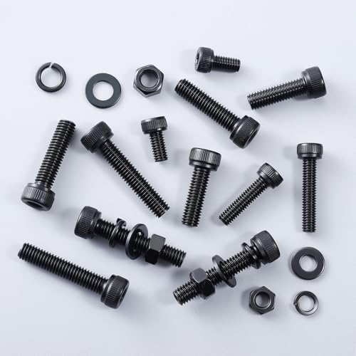 2196Pcs M2 M3 M4 M5 Screws Assortment Kit,Hex Socket Head Cap Screws Bolts Nuts Washer Set,12.9 Grade Alloy Steel,Black Oxide for 3D Printer,DIY Project - size: M2/3/4/5 2196PCS Socket Black