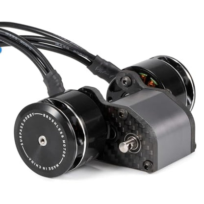 Ultralight Dual Motor Transmission Dig Overdrive Gearbox with Slipper Pad for 1/10 RC Crawler Sporty Cheater Rigs (Gray) - color: Gray