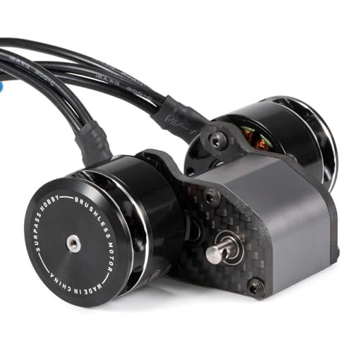Ultralight Dual Motor Transmission Dig Overdrive Gearbox with Slipper Pad for 1/10 RC Crawler Sporty Cheater Rigs (Gray) - color: Gray