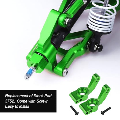 Hobbypark Aluminum Rear Stub Axle Carriers Upgrade Parts for 1/10 Traxxas 2WD Slash, Stampede, Rustler VXL, Bandit VXL, Replace 3752, Green-Anodized - color: Green