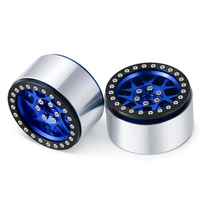 4PCS Aluminum 2.2 Beadlock Wheels Rim for 1/10 Axial SCX10 II III Wraith RR10 TRX4 RC Rock Crawler Car Upgrade Parts