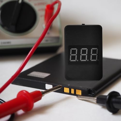 Veemoon Lithium Ion Battery Capacity Checker Digital Tester 1-8s Lipo Battery Low Voltage Alarm with LCD Backlight for Rc Models