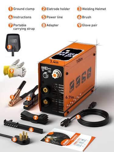 Rubik Mini 160A Stick Welder 110/220V, 3 in 1 Welder Machine（Not Spool Gun） | MIG/MMA/Lift Tig, Portable ARC Welding Machine with IGBT Inverter, Digital LCD Dispaly Welder.
